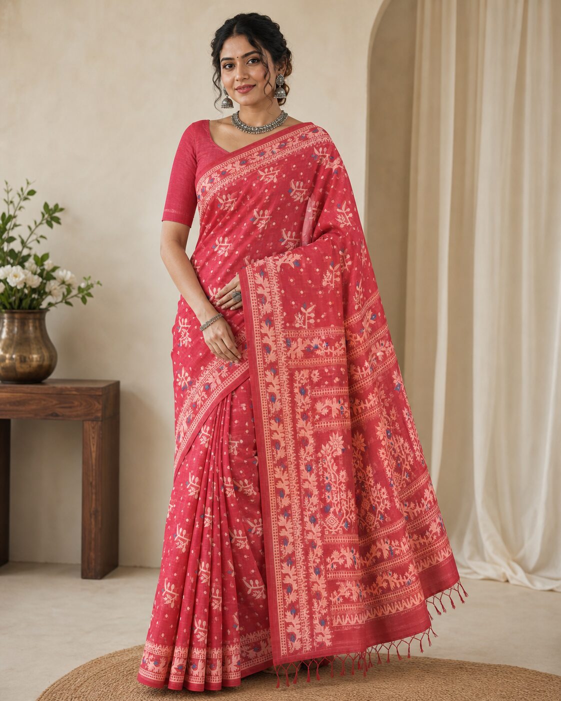 1 Cotton Saree new 2026 - Image 1