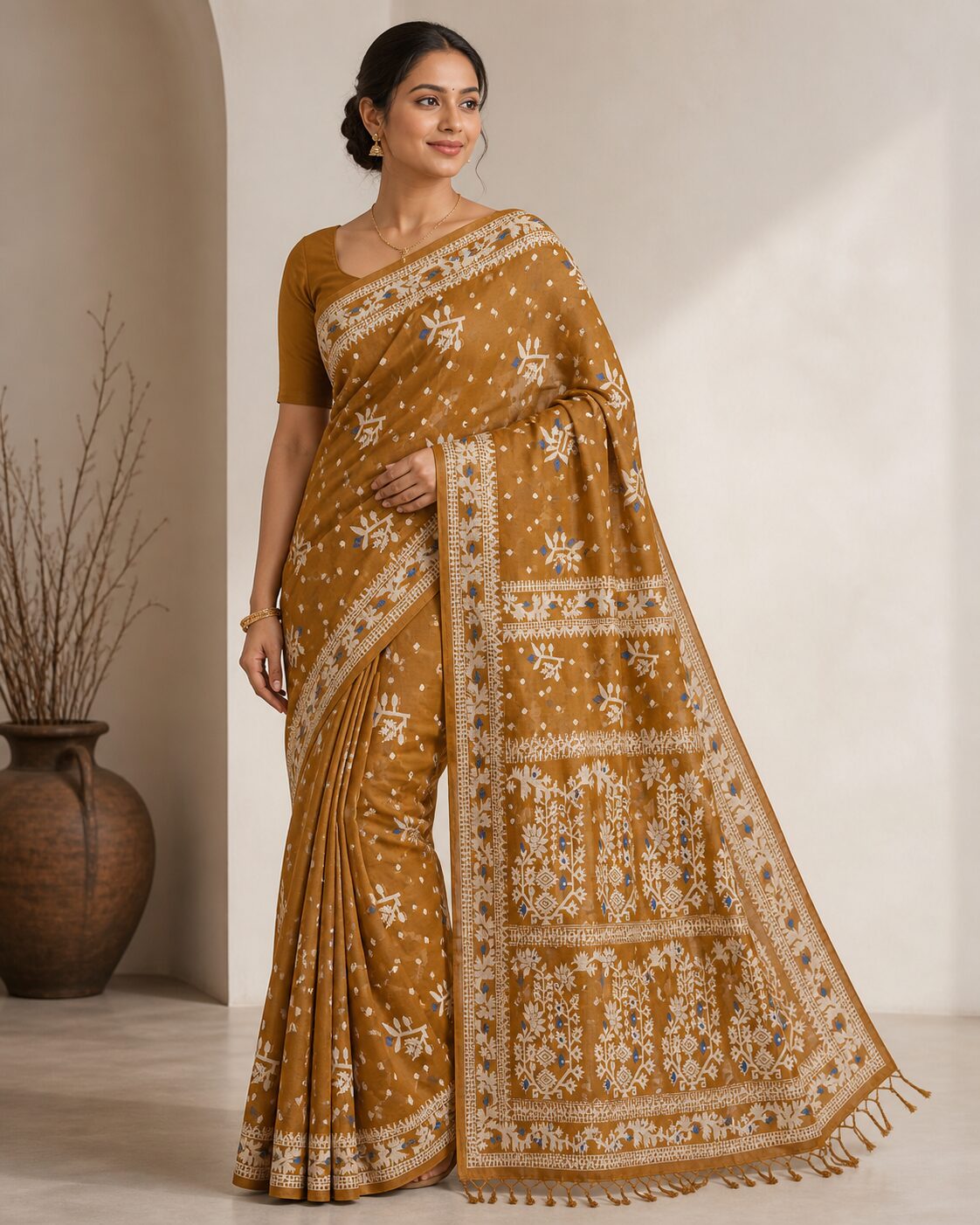 1 Cotton Saree new 2026 - Image 1