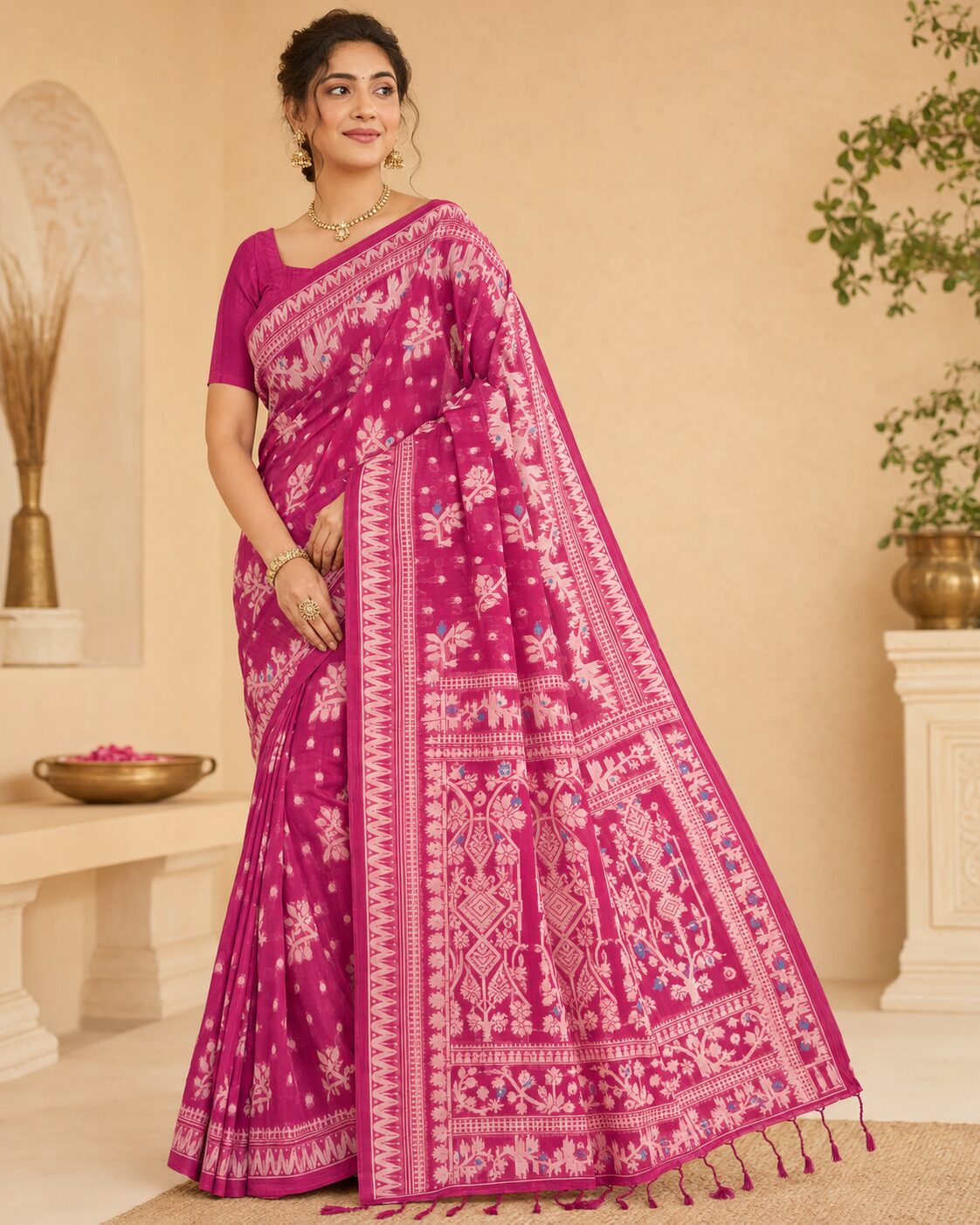 1 Cotton Saree new 2026 - Image 1