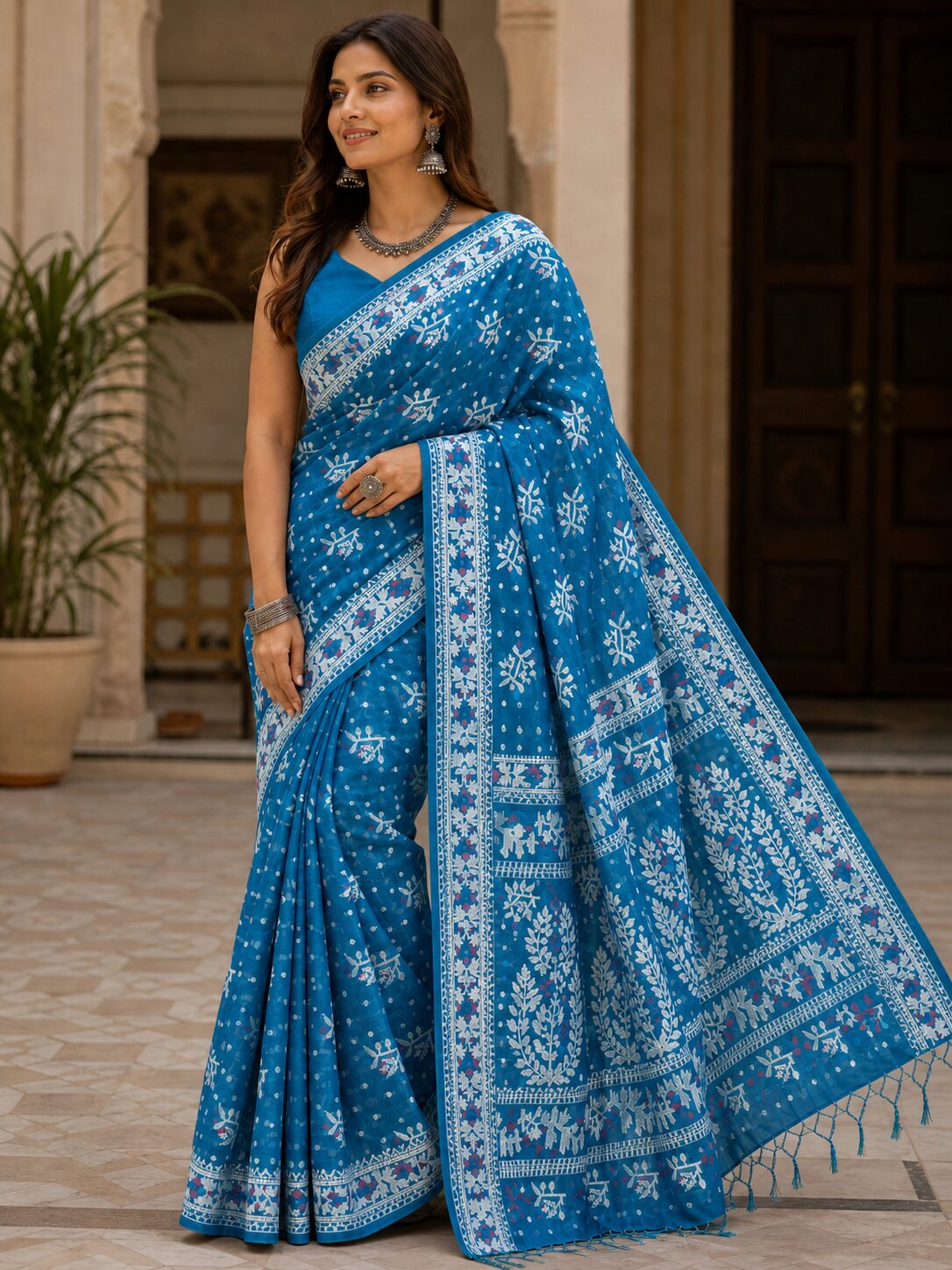 1 Cotton Saree new 2026 - Image 1