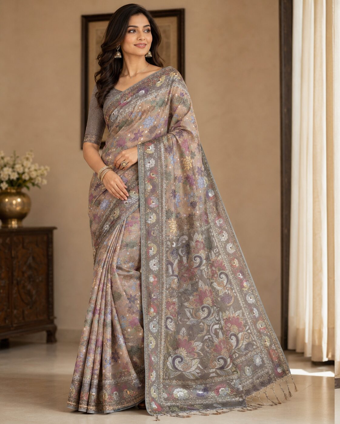1 Cotton Saree new 2026 - Image 1